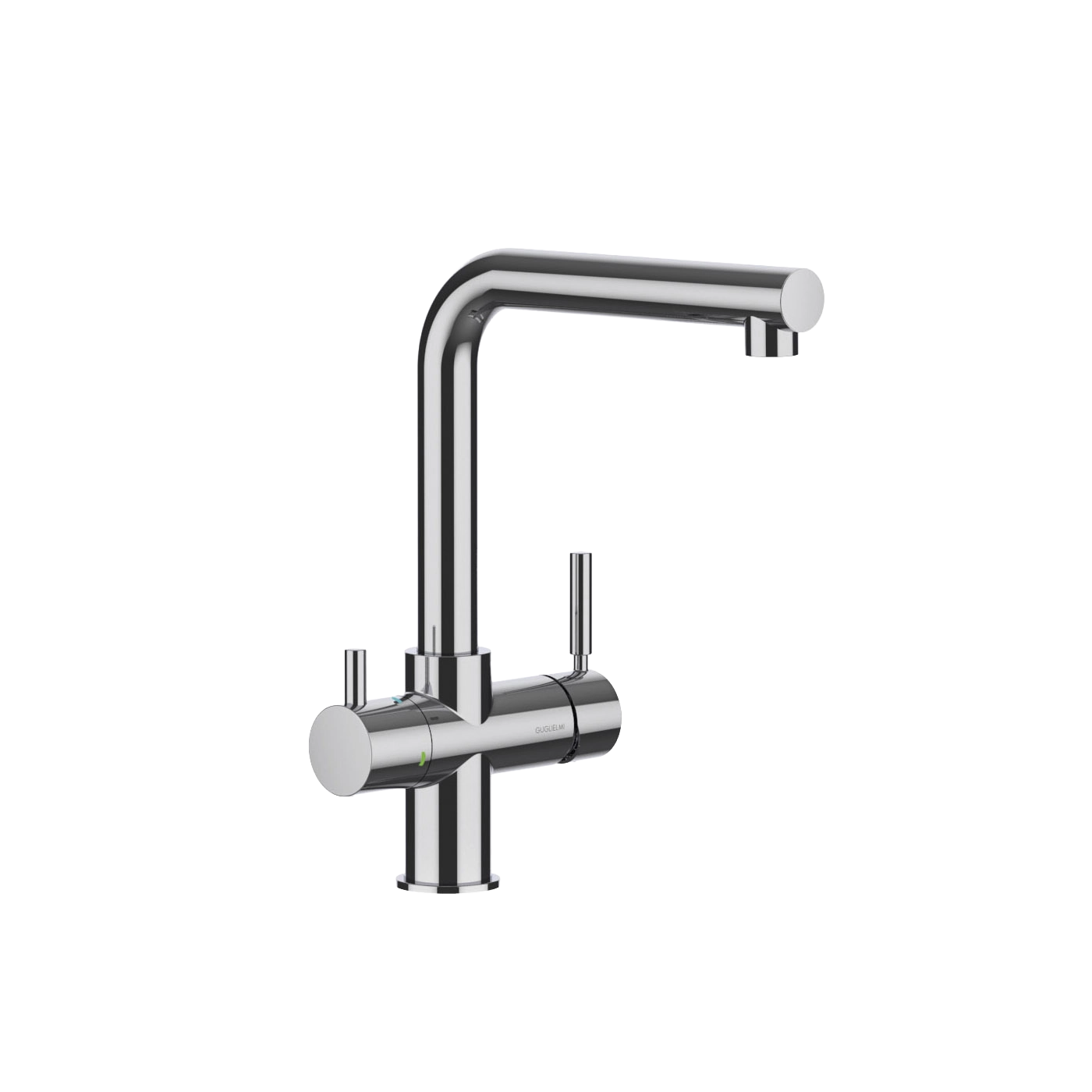 Multifunctionele kraan met gekoeld en bruisend water