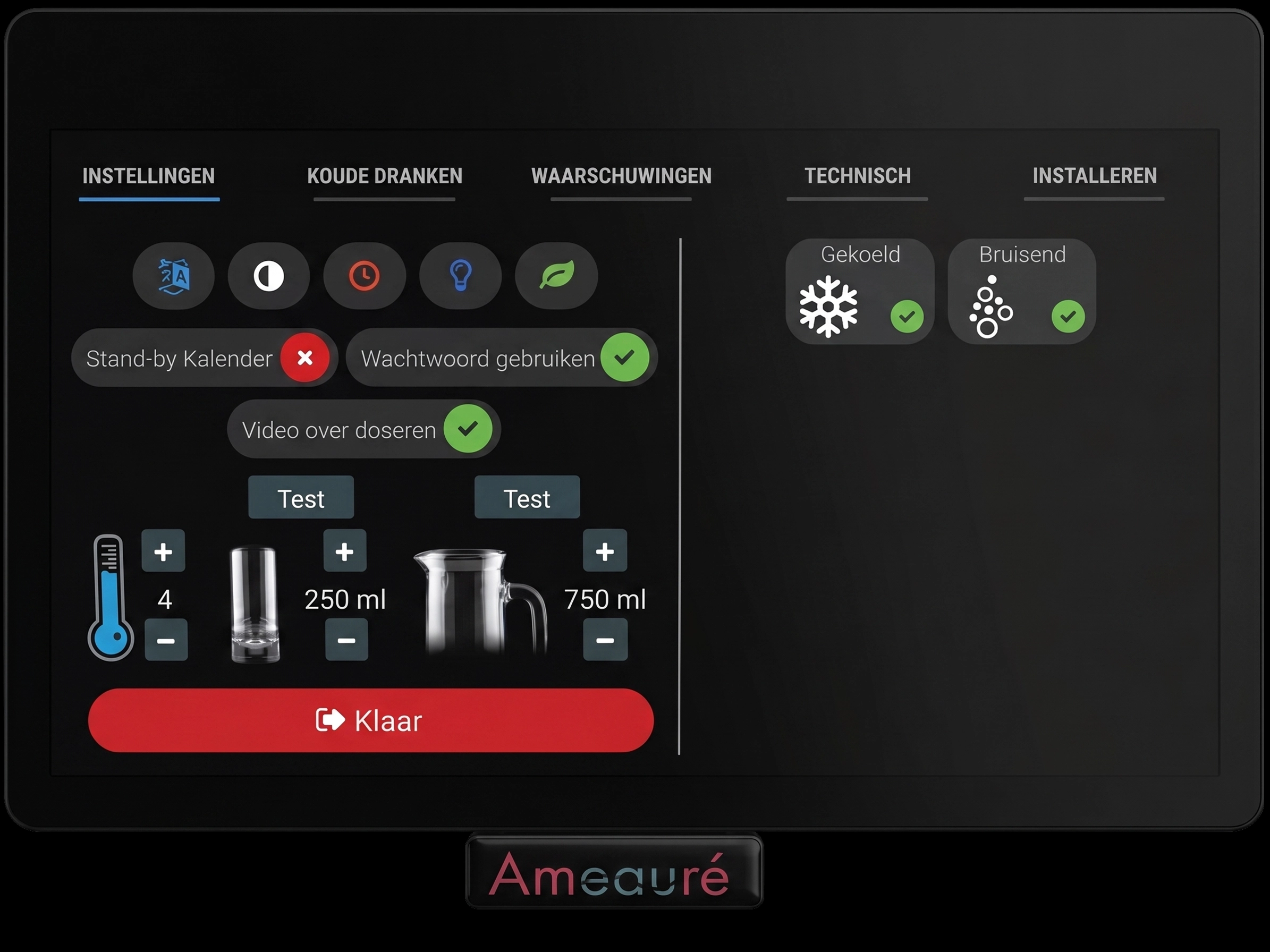 LED menu display Office Dispenser